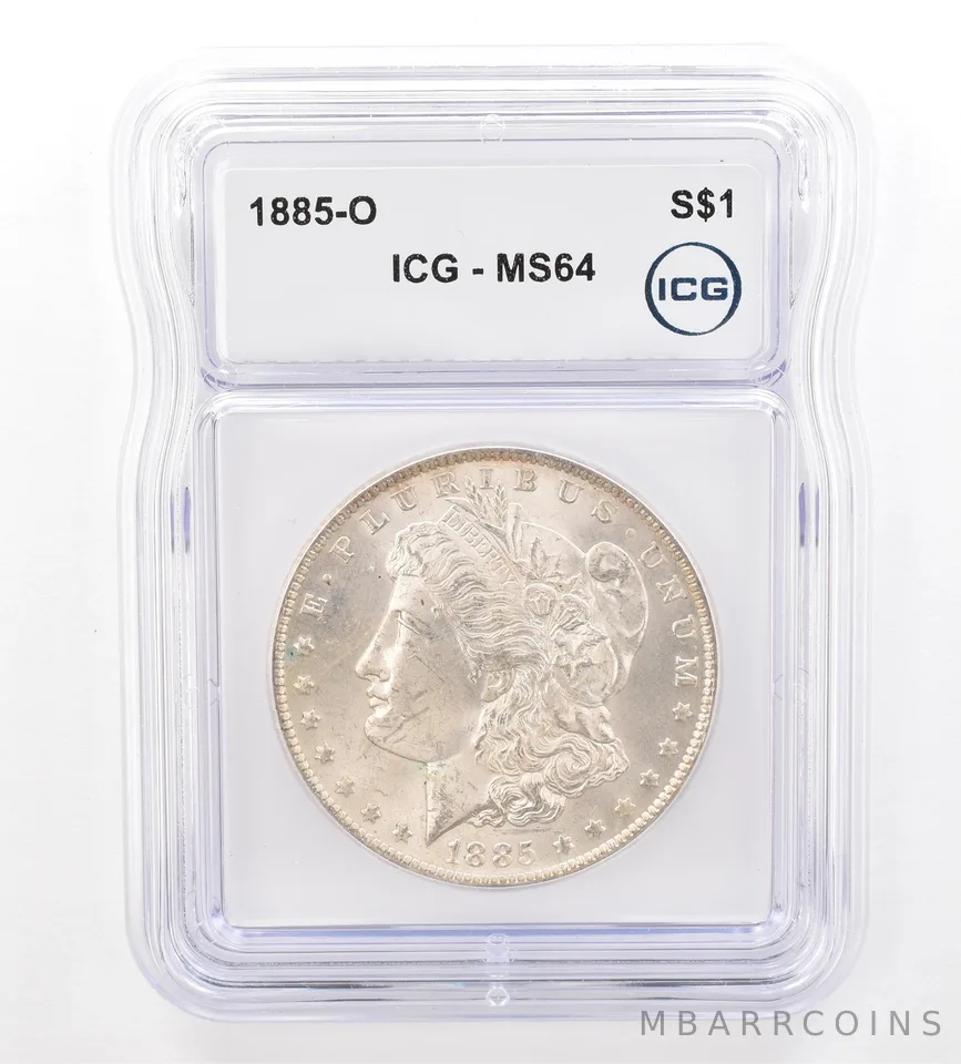 1885-O Morgan Silver Dollar MS64 ICG Beautiful Tone Reverse *7412