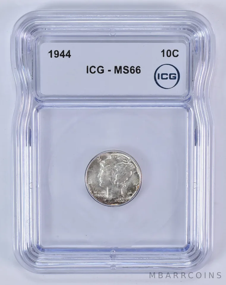1944 Mercury Dime MS66 ICG