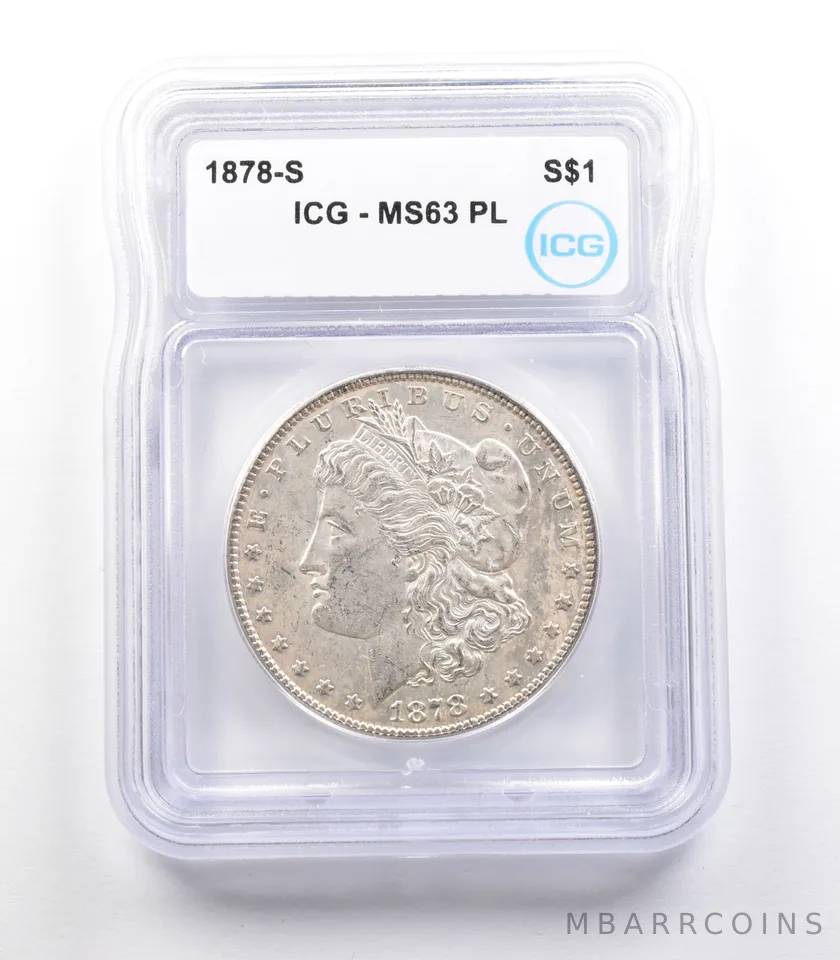 1878-S Morgan Silver Dollar MS63 PL ICG *2452