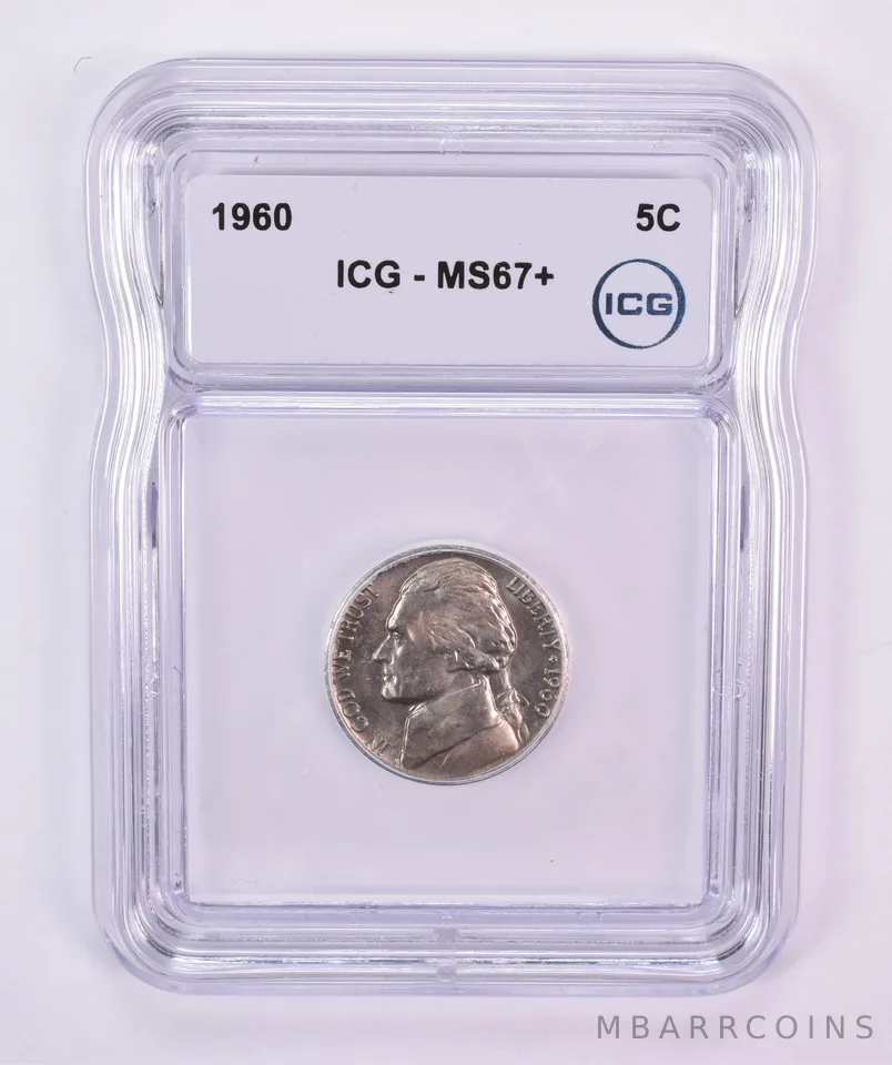 1960 Jefferson Nickel MS67+ ICG