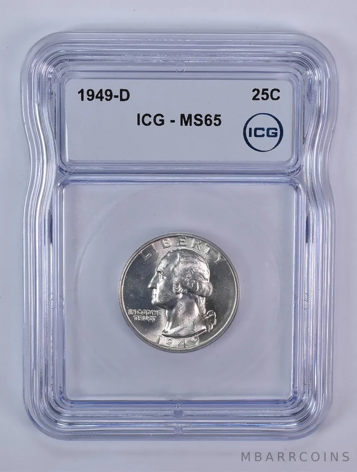 1949-D Washington Quarter MS65 ICG