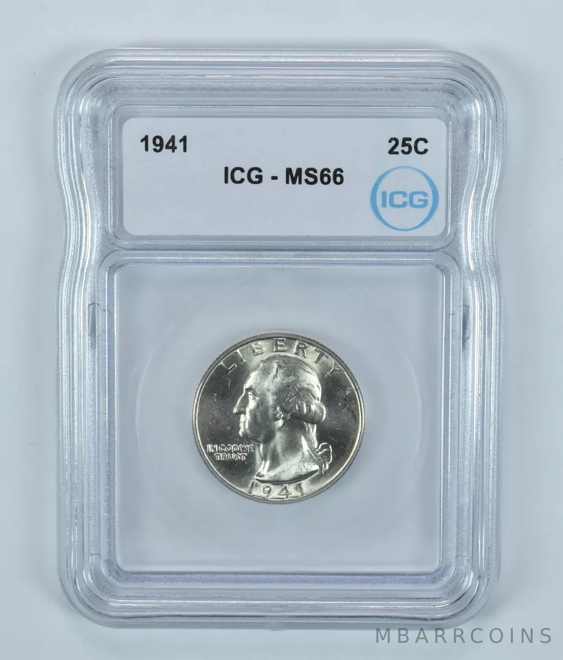 1941 Washington Quarter MS66 ICG