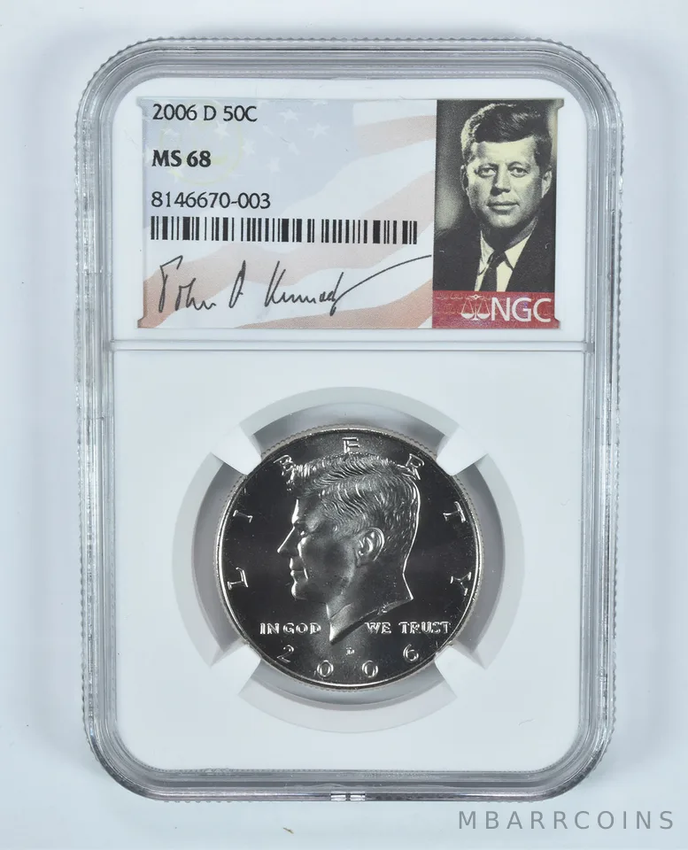 2006-D Kennedy Half Dollar MS68 NGC Special Label