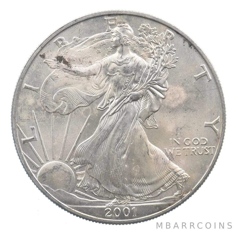 Better Date 2001 American Silver Eagle 1 Troy Oz .999 Fine Silver *596