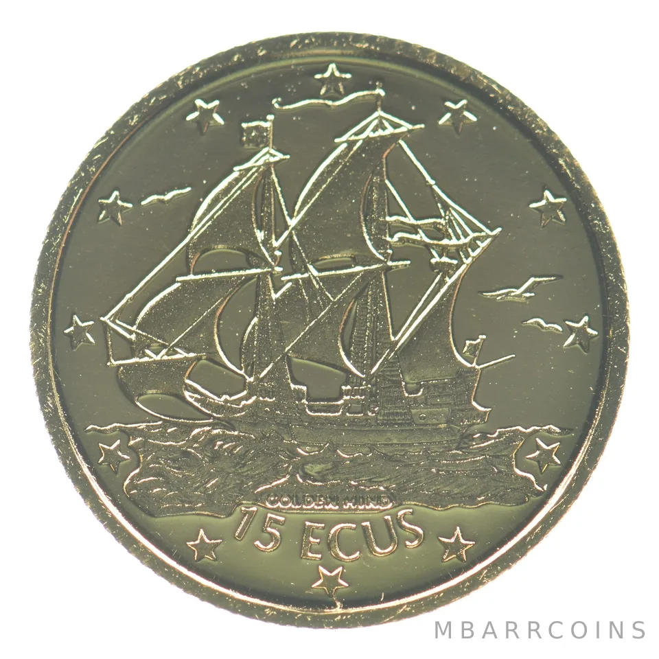 1996 Gibraltar 15 Ecus Gold 1/25th *2662