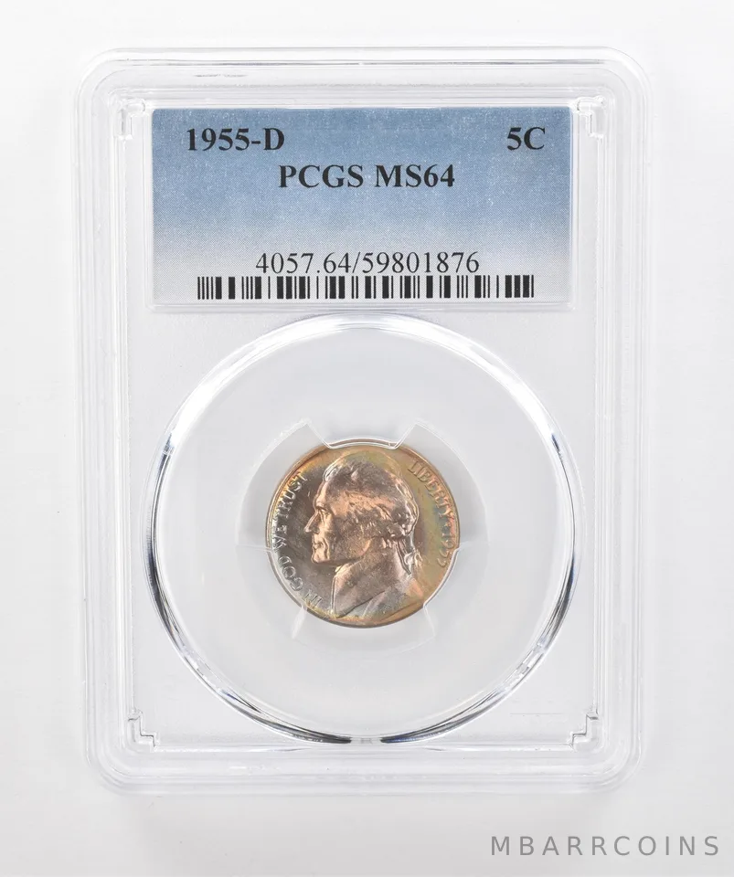 1955-D Jefferson Nickel MS64 PCGS Beautiful Tone *1588