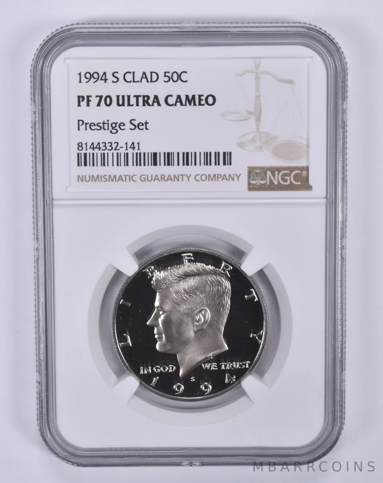 1994-S Kennedy Half Dollar CLAD Prestige Set PF70 UCAM NGC Brown Label
