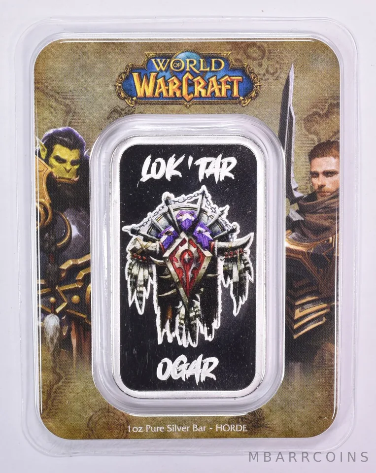 1 Oz Silver Bar World Of Warcraft For The Horde