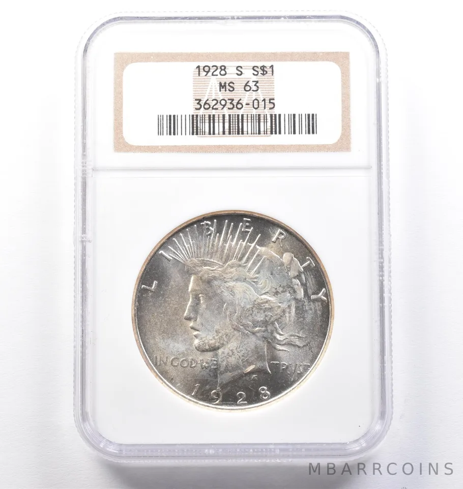 1928-S Peace Silver Dollar MS63 NGC PQ a2469