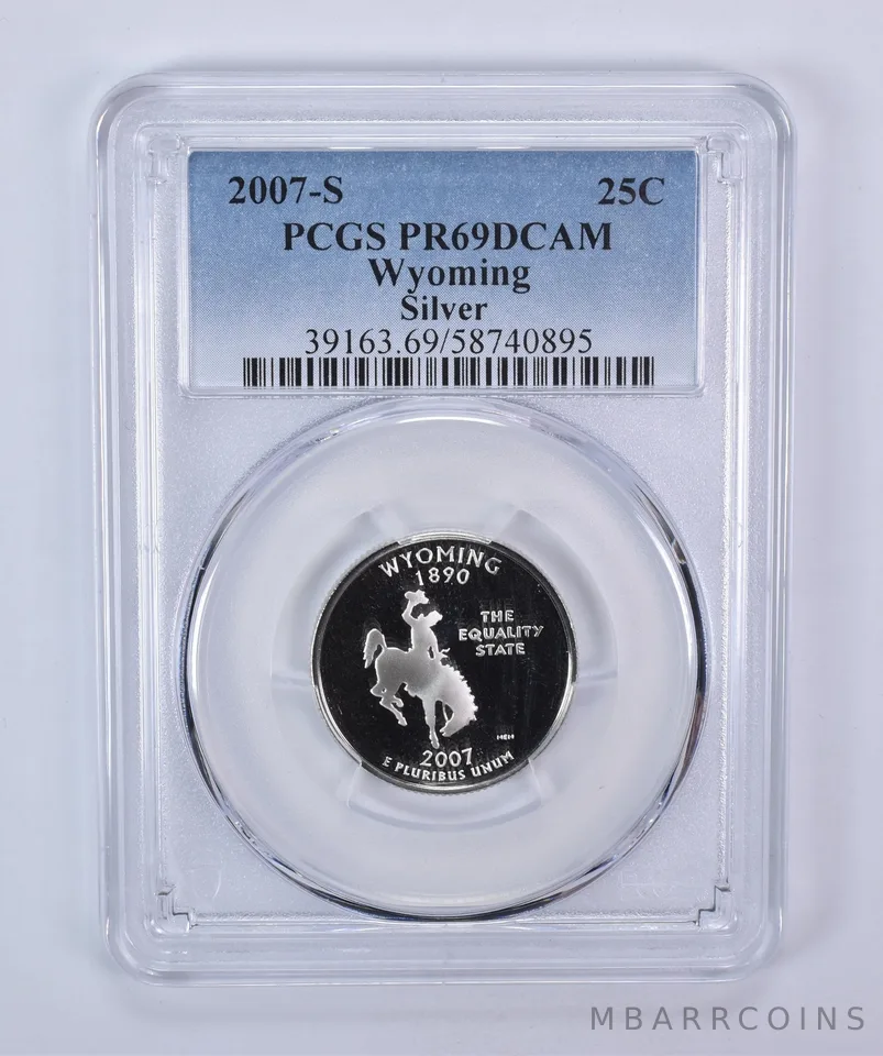 2007-S Washington State Quarter Silver Wyoming PR69 DCAM PCGS