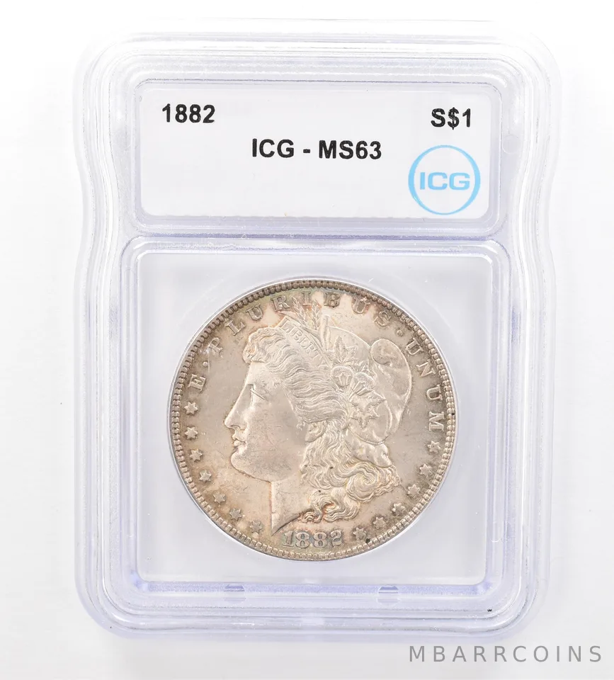 1882 Morgan Silver Dollar MS63 ICG Beautiful Tone *7410