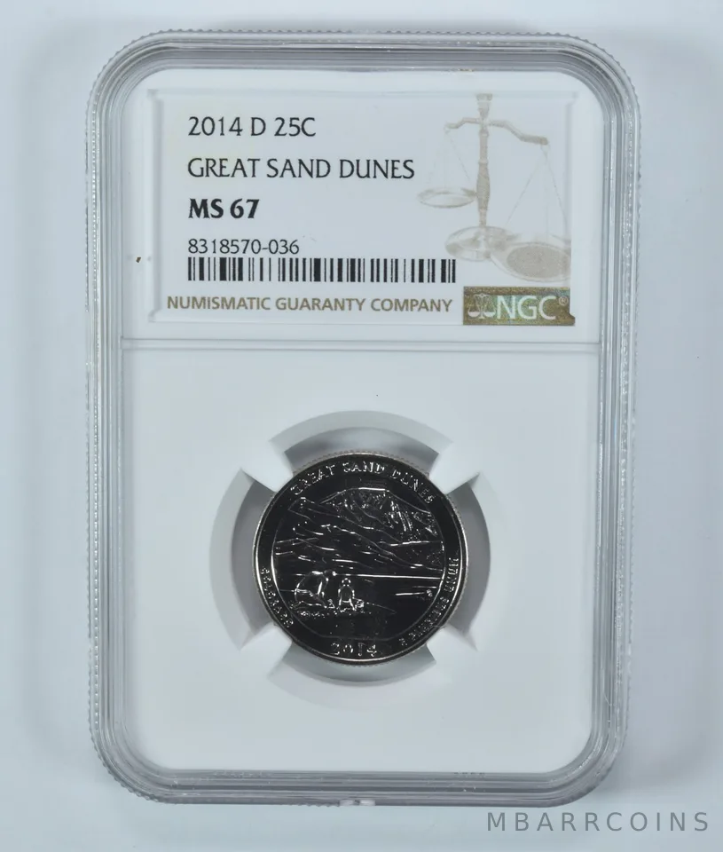 2014-D Washington Quarter Great Sand Dunes America The Beautiful MS67 NGC