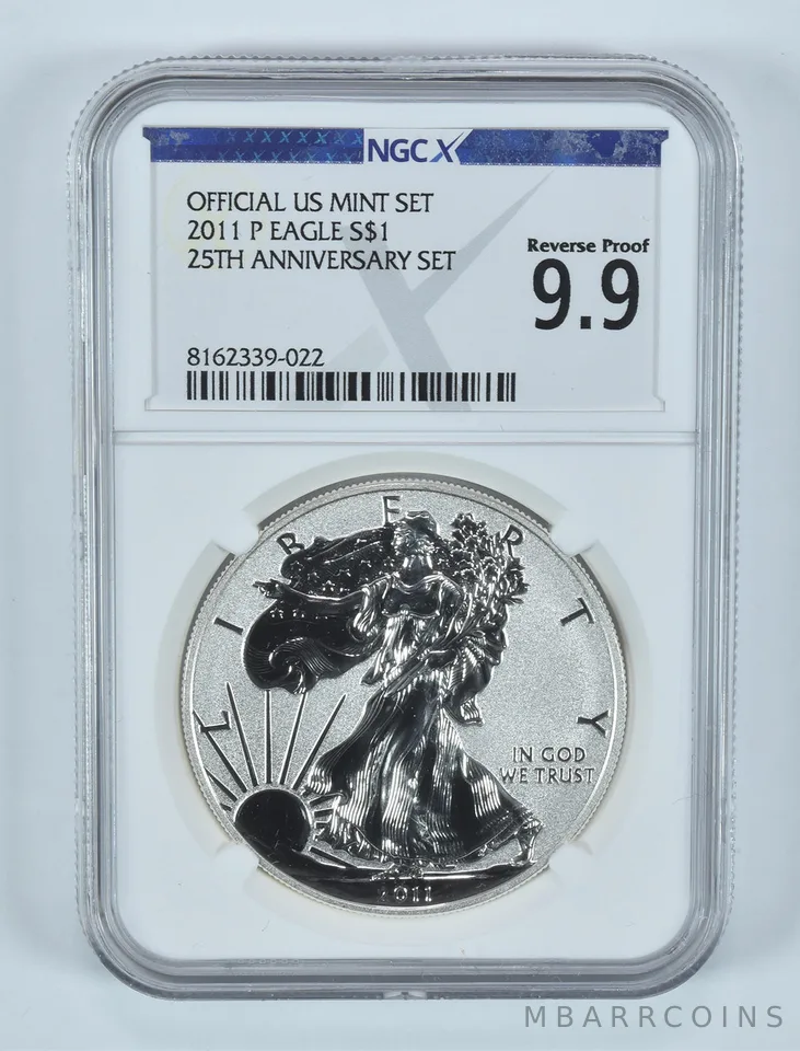 2011-P American SIlver Eagle Set Reverse Proof 9.9 NGC X NGCX