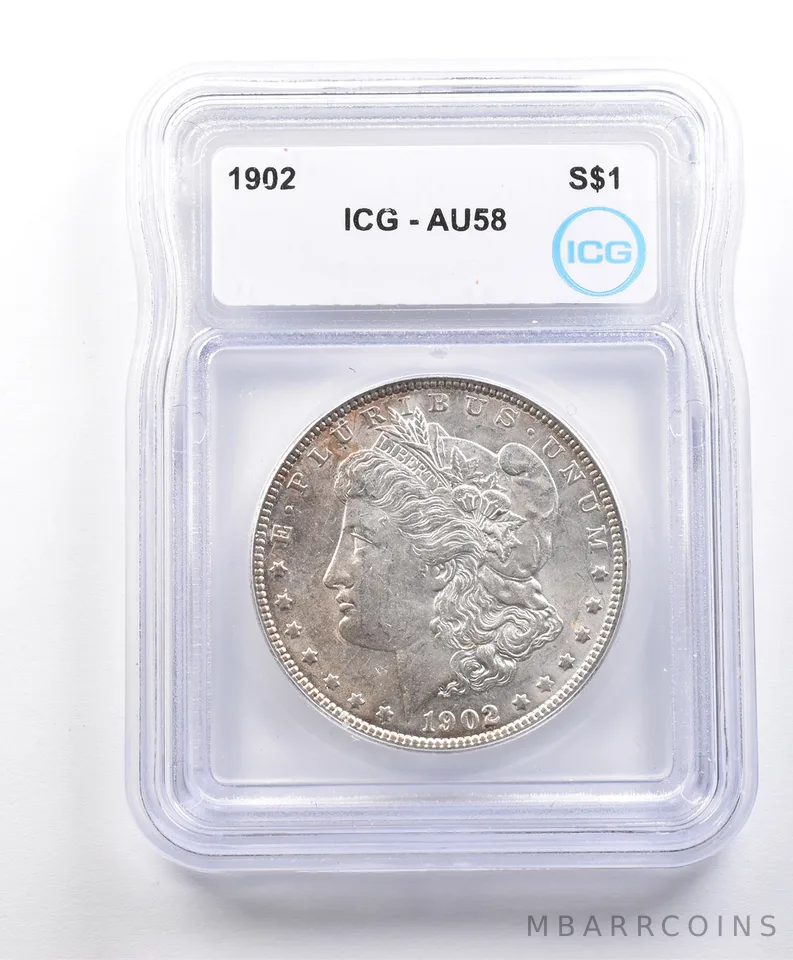 1902 Morgan Silver Dollar AU58 ICG *3276