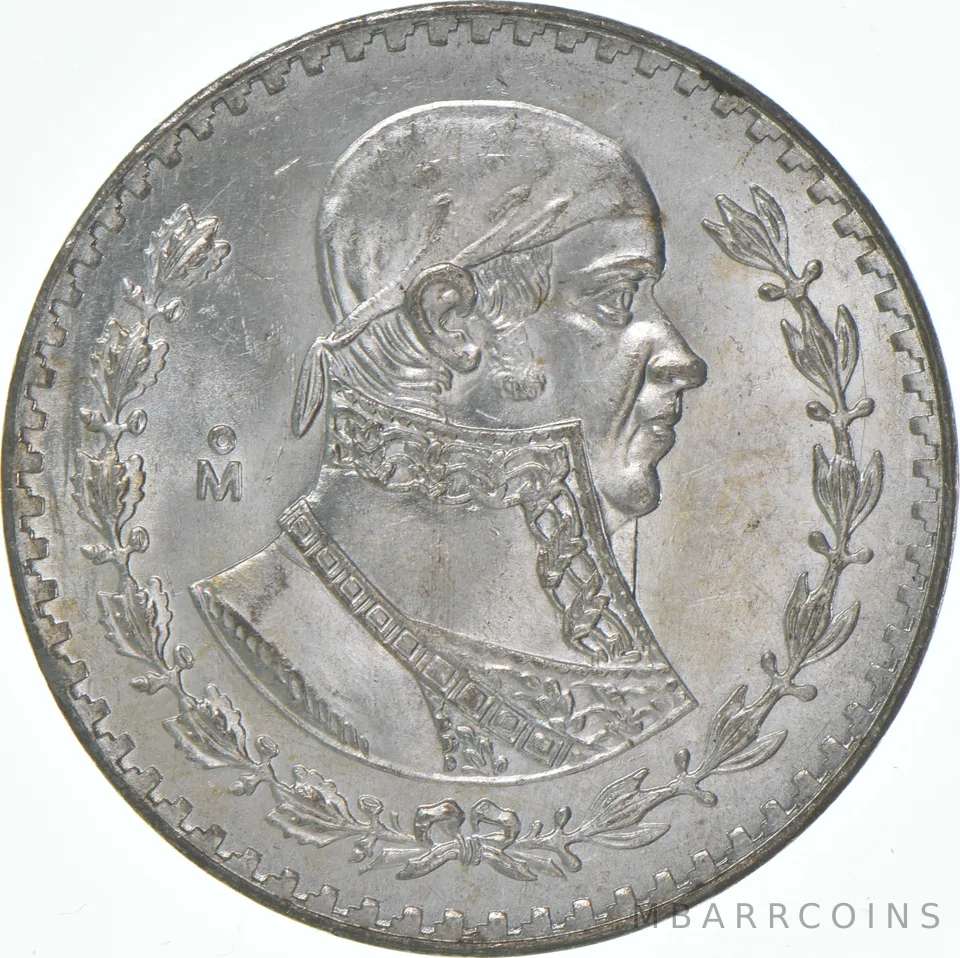 1957 Mo Mexico 1 Peso BU