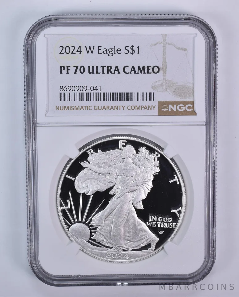 2024-S American Silver Eagle PF70 UCAM NGC Brown Label