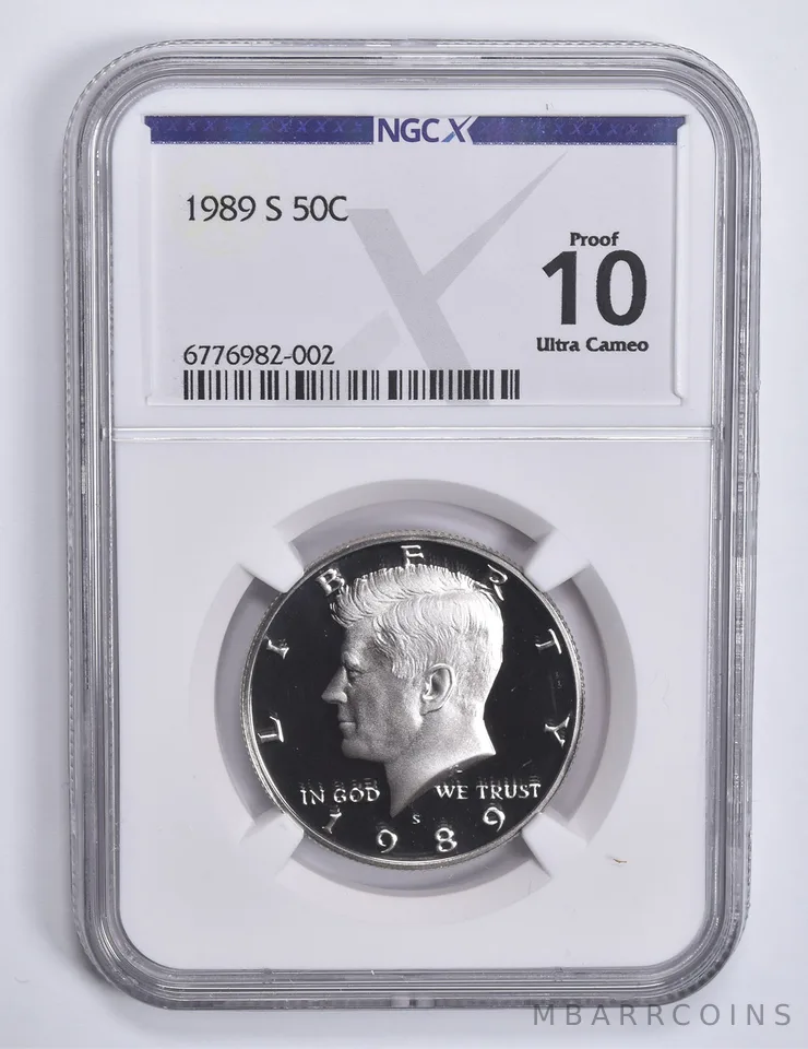 1989-S Kennedy Half Dollar Proof 10 UCAM NGC X NGCX