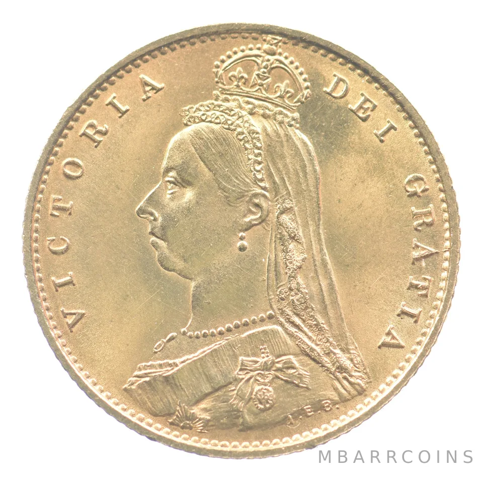 1887 Great Britain 1/2 Sovereign Jubilee Head Gold *2765