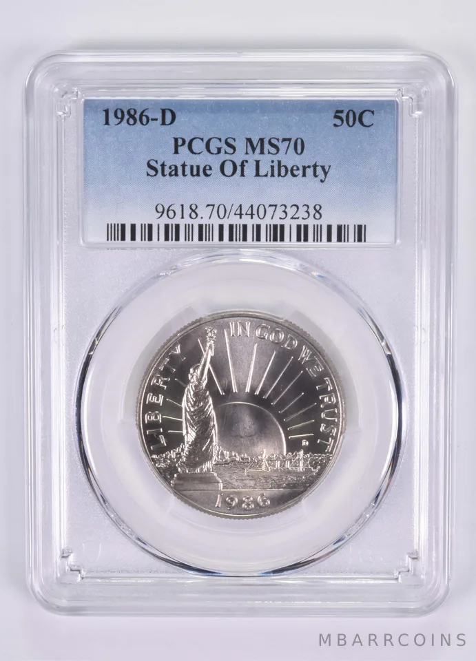 1986-D Statue of Liberty Commemorative Half Dollar MS70 PCGS