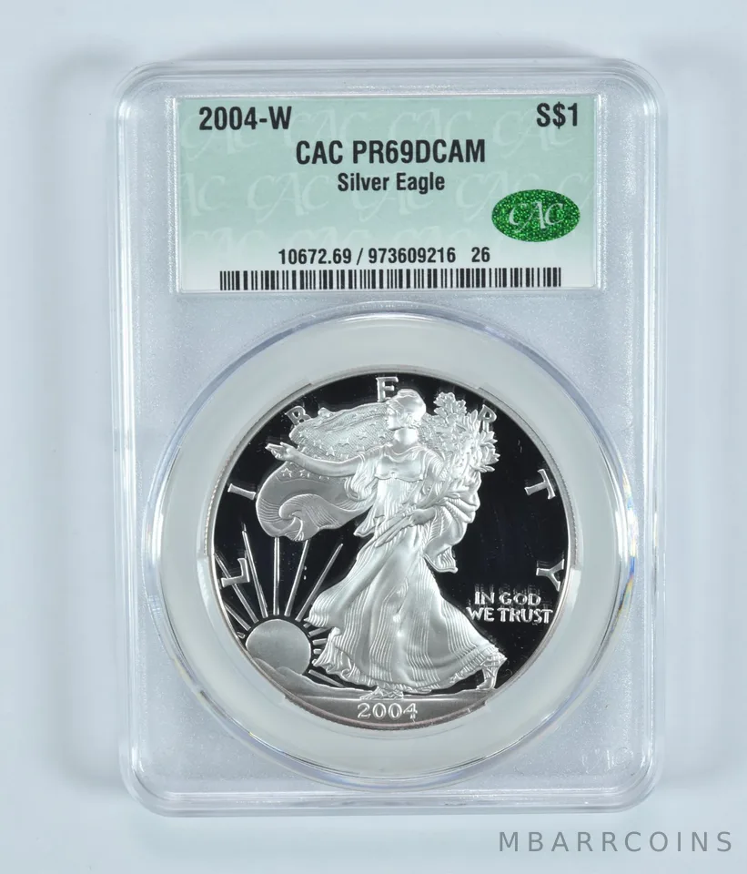 2004-W American Silver Eagle PR69 DCAM CAC CACg