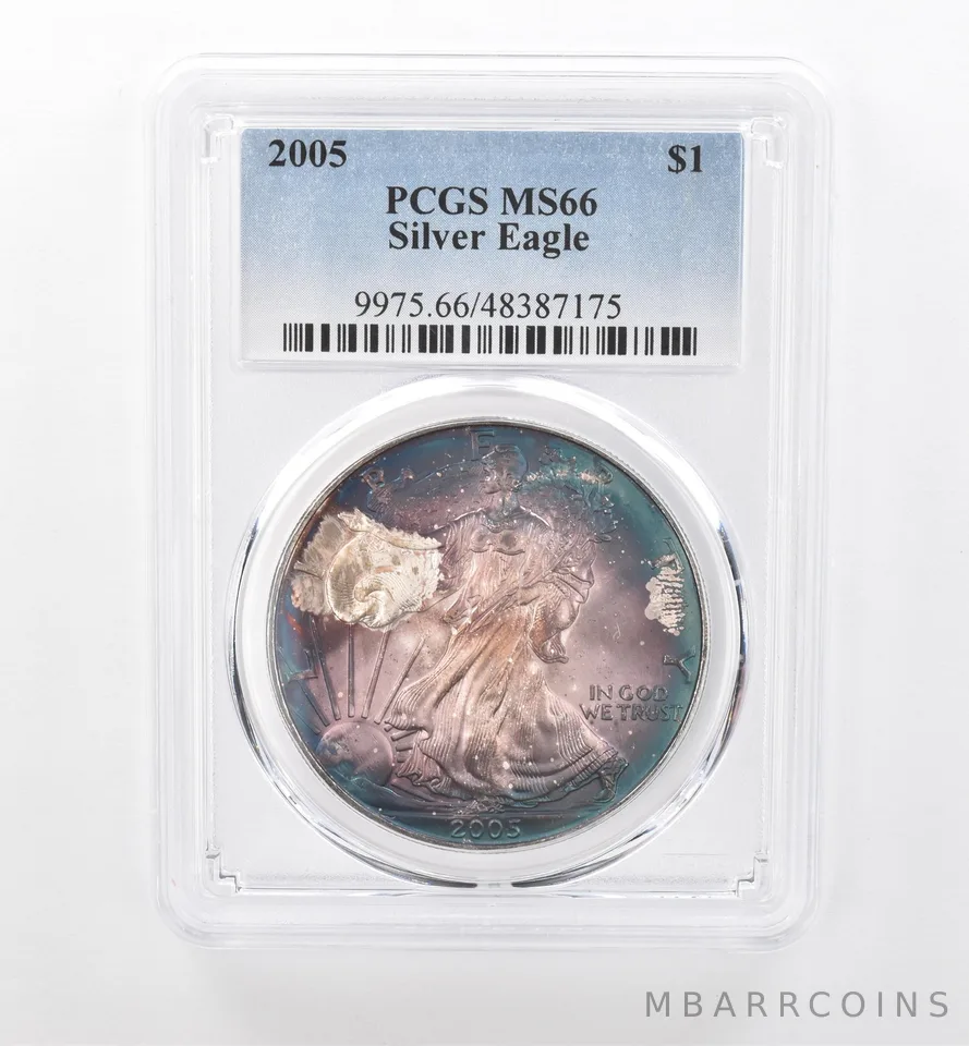 2005 American Silver Eagle MS66 PCGS Beautiful Tone *1953