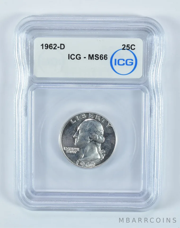 1962-D Washington Quarter MS66 ICG