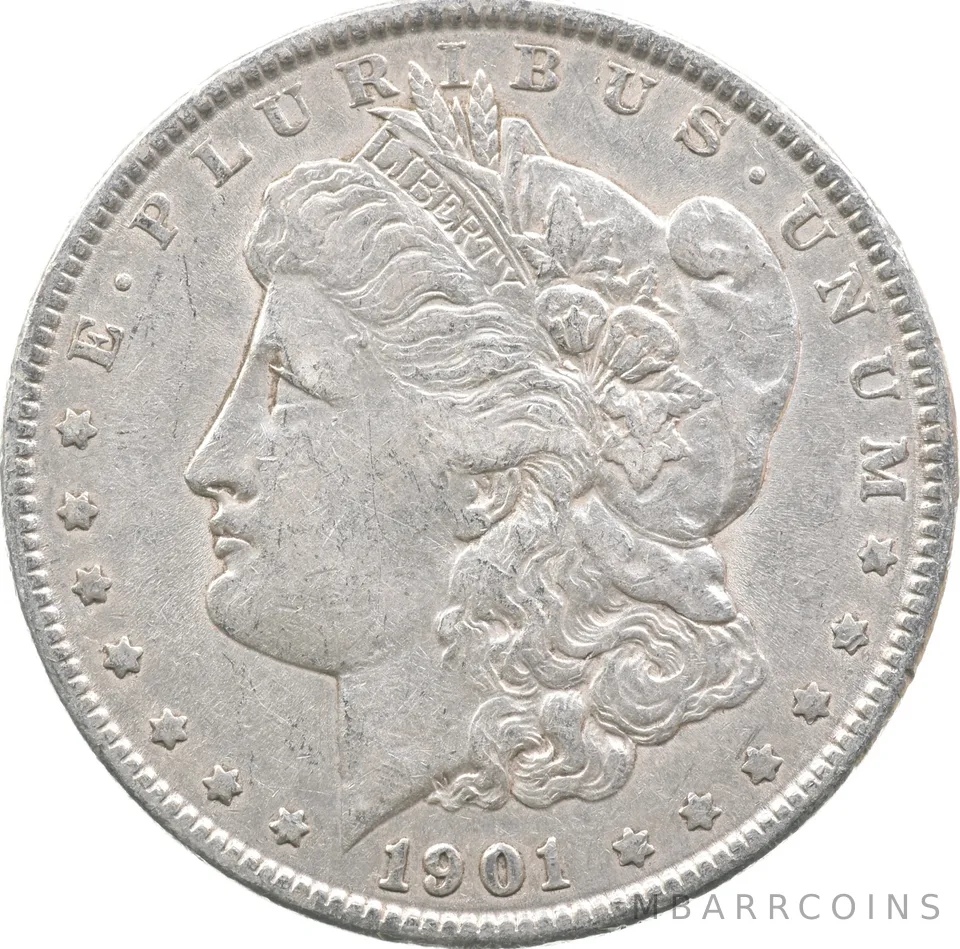 1901 Morgan Silver Dollar a5093