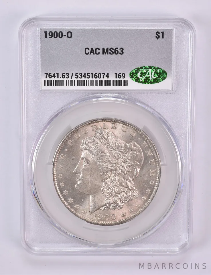 1900-O Morgan Silver Dollar MS63 CAC CACg