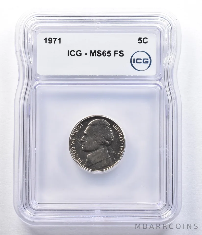 1971 Jefferson Nickel FS MS65 ICG *2325
