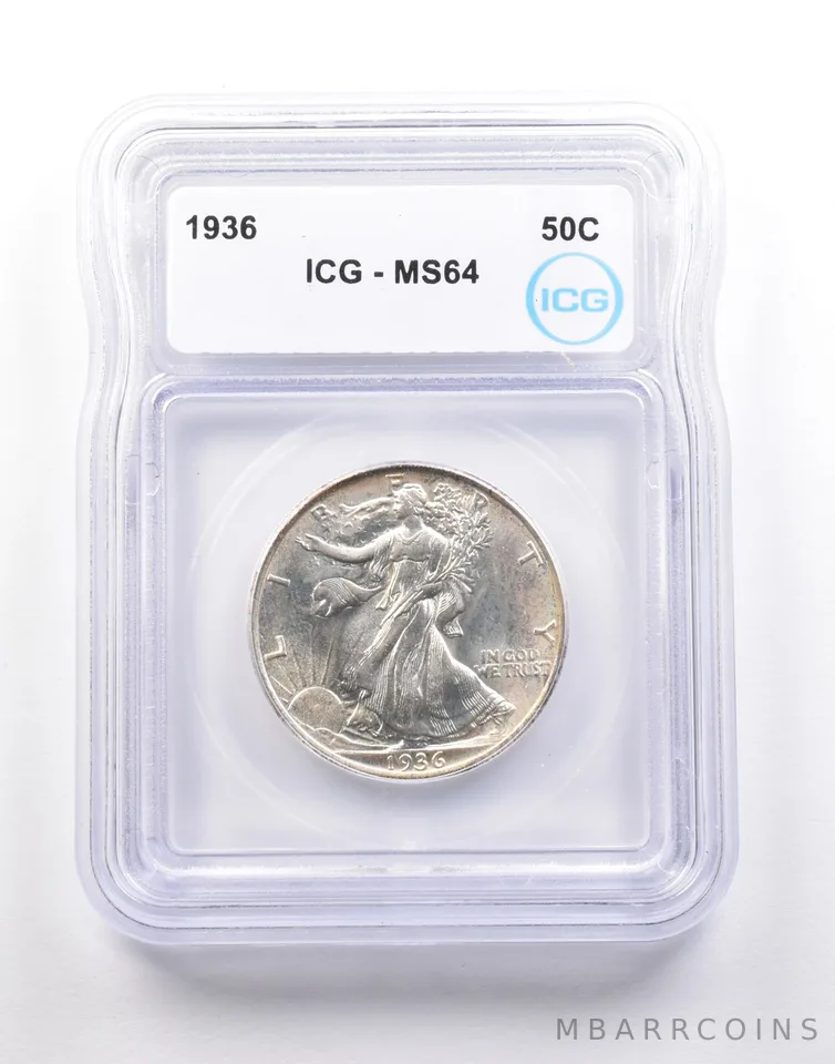 1936 Walking Liberty Half Dollar MS64 ICG *5187