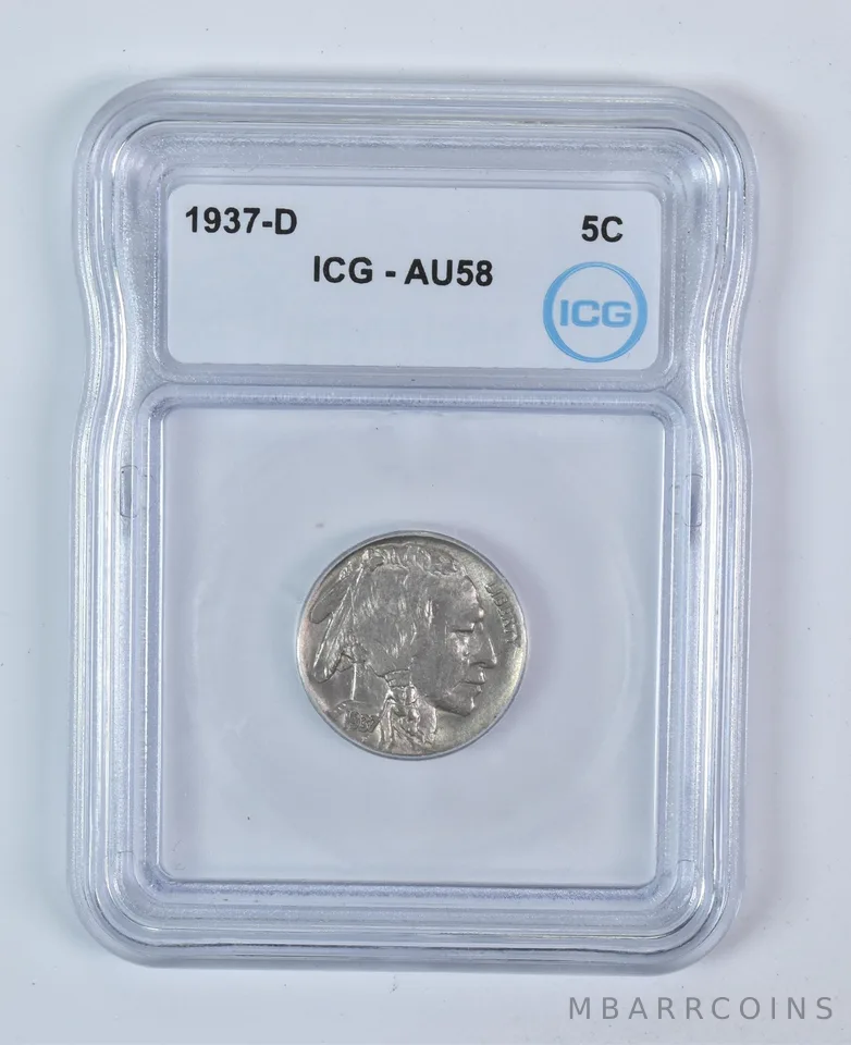 1937-D Indian Head Buffalo Nickel AU58 ICG