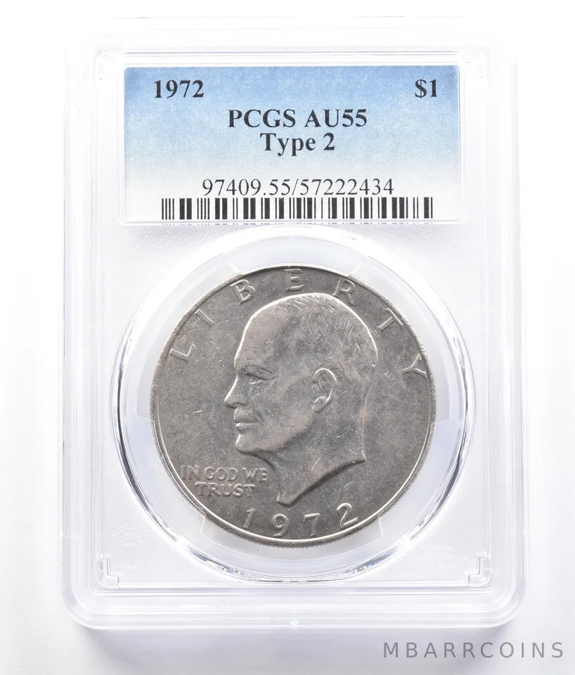 1972 Eisenhower $1 Type 2 AU55 PCGS a2688