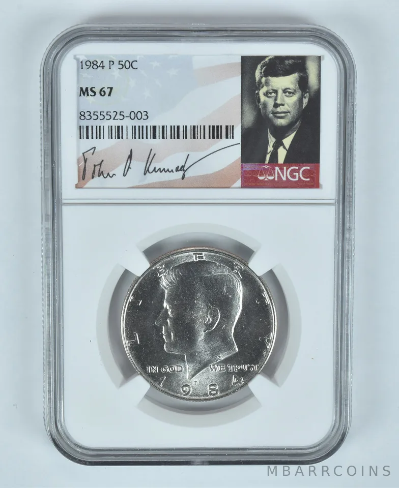 1984-P Kennedy Half Dollar MS67 NGC Signature Label