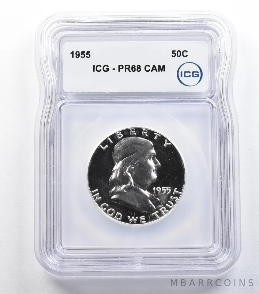 1955 Franklin Half Dollar PR68 CAM ICG *9324