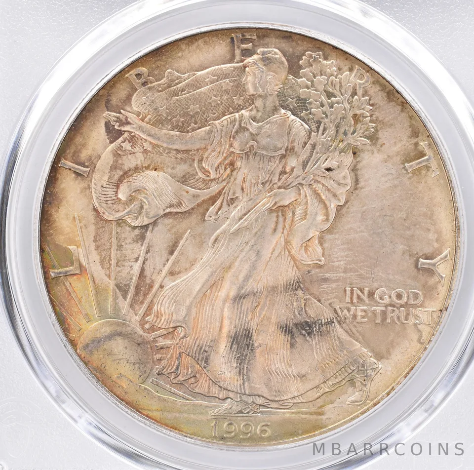 1996 American Silver Eagle MS65 PCGS Beautiful Tone *1466