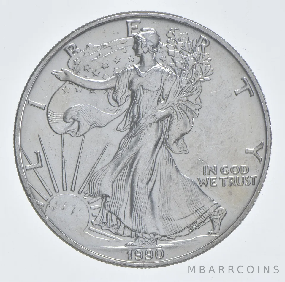 Better Date 1990 American Silver Eagle 1 Troy Oz .999 Fine Silver *001