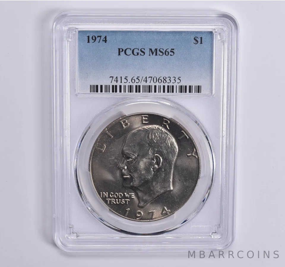 1974 Eisenhower $1 MS65 PCGS Blue Lbl