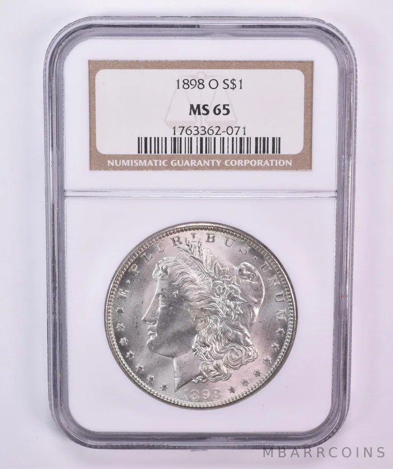 1898-O Morgan Silver Dollar MS65 NGC Brown Label