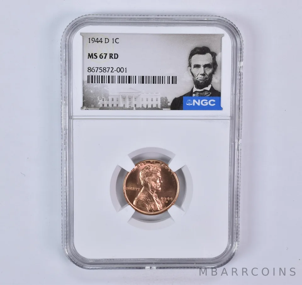 1944-D Lincoln Wheat Cent MS67 RD NGC Special Label