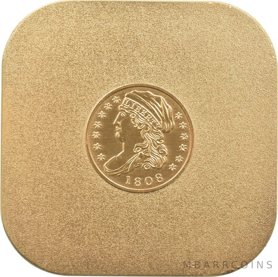 1808 $2.50 Matron Head Gold Half Eagle 99.9g 24K Gold Plated Plate Coin a3908
