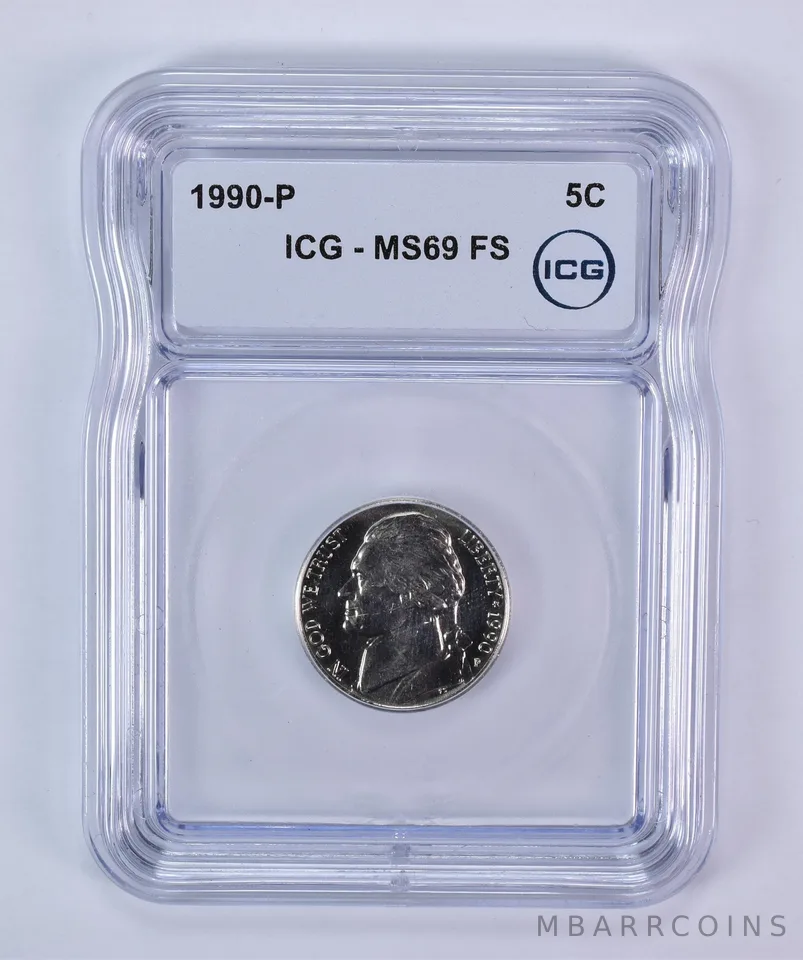 1990-P Jefferson Nickel MS69 FS ICG