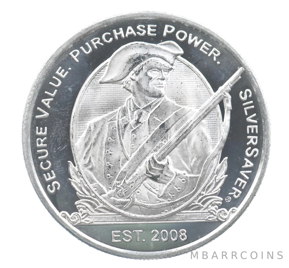 2008 1 Troy Oz Silver Round Silver Saver Mass Metal *2273