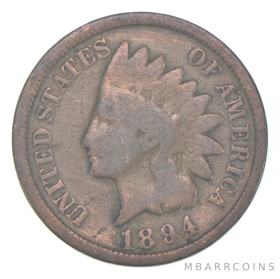 1894 Indian Head Cent AC Average Circ