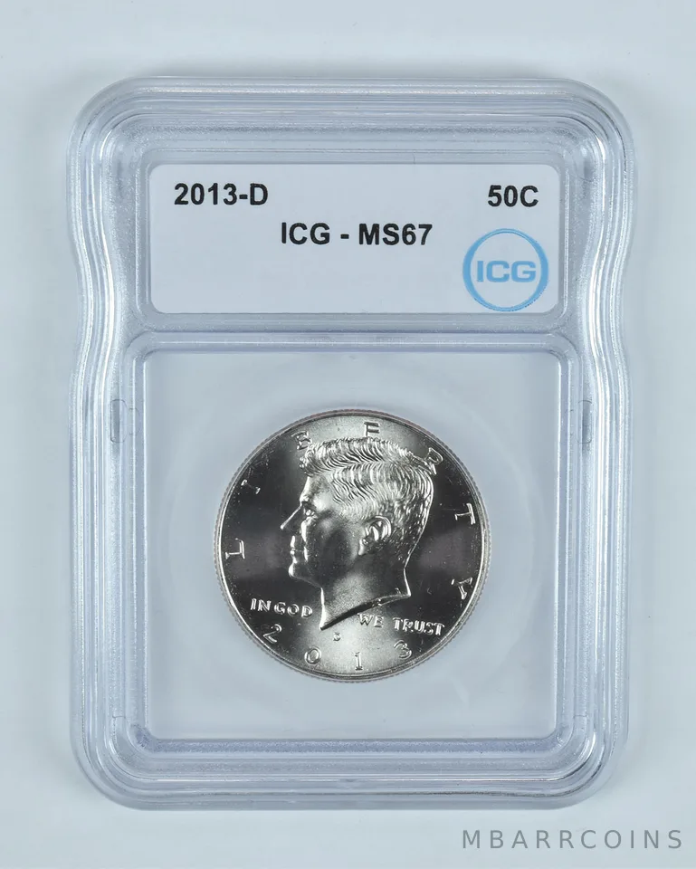 2013-D Kennedy Half Dollar MS67 ICG