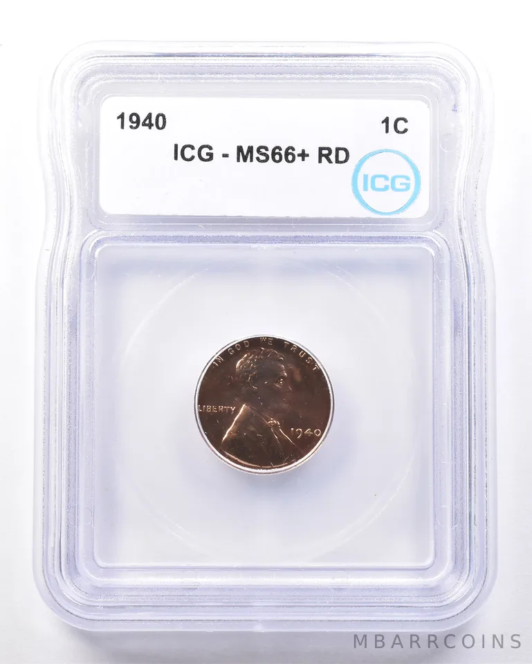1940 Lincoln Wheat Cent MS66+ RD ICG *7250