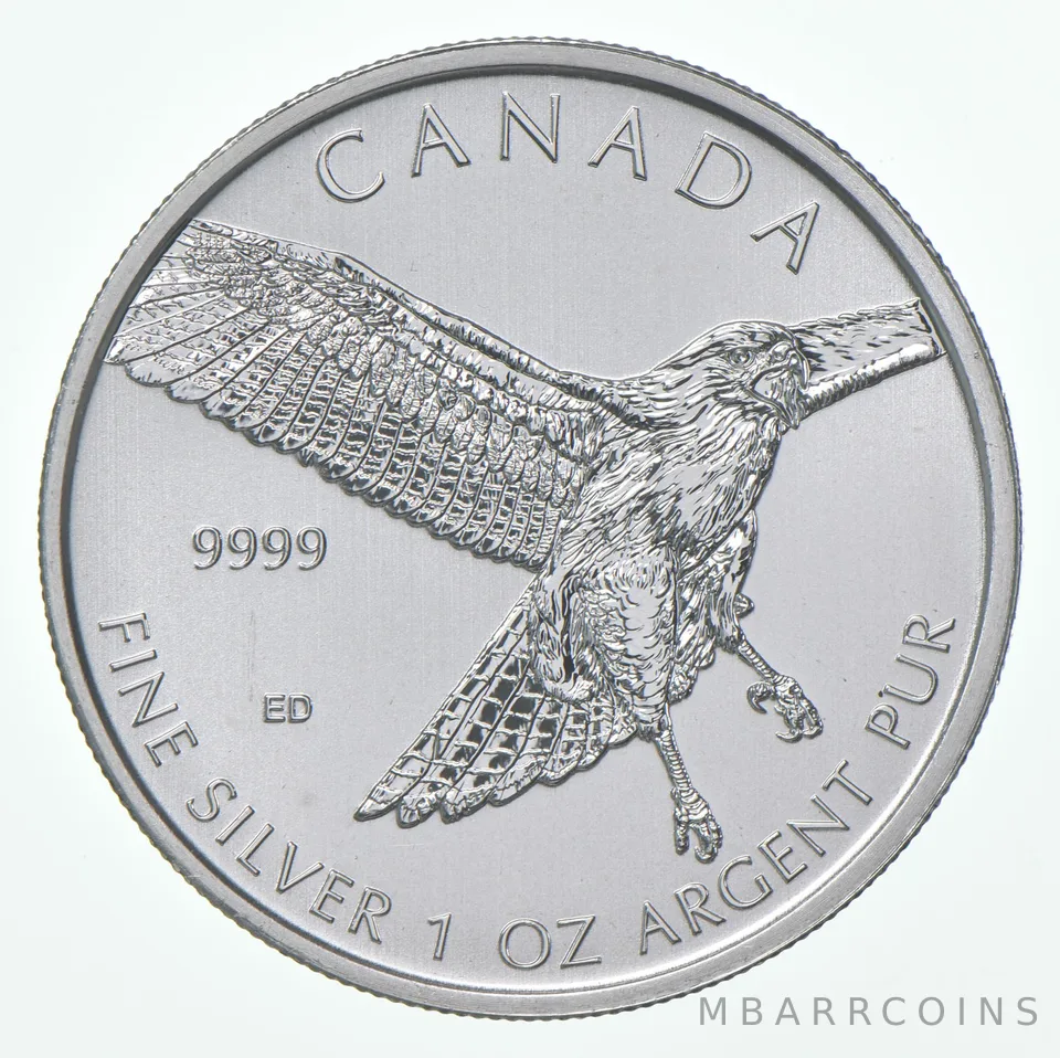 2015 Canada 5 Dollars Silver Tailed Hawk 1 Oz Silver