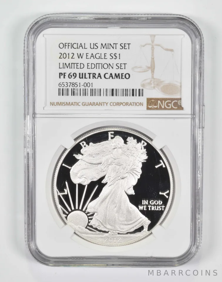 2012-W American Silver Eagle Limited Edition Set PF69 NGC Brown Label
