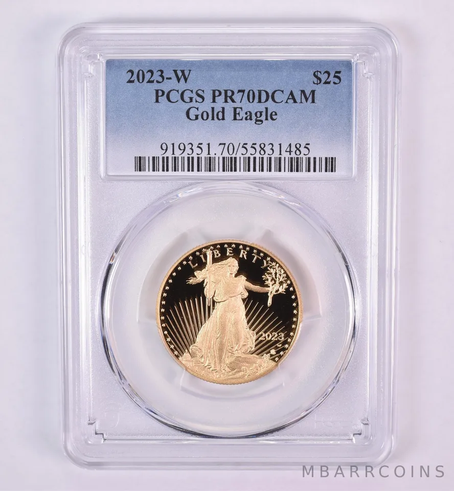 2023-W $25 American Gold Eagle 1/2 Oz Gold PR70 DCAM PCGS