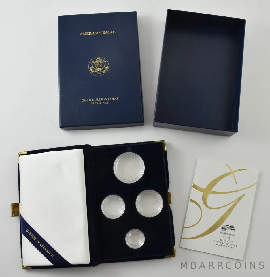 OGP 2006 Gold Eagle Proof Set 4-Coin BOX & COA - NO COINS