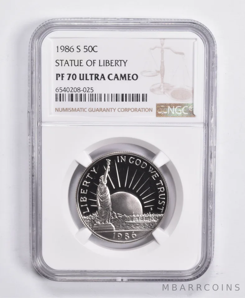 1986-S Statue of Liberty Commemorative Half Dollar PF70 NGC
